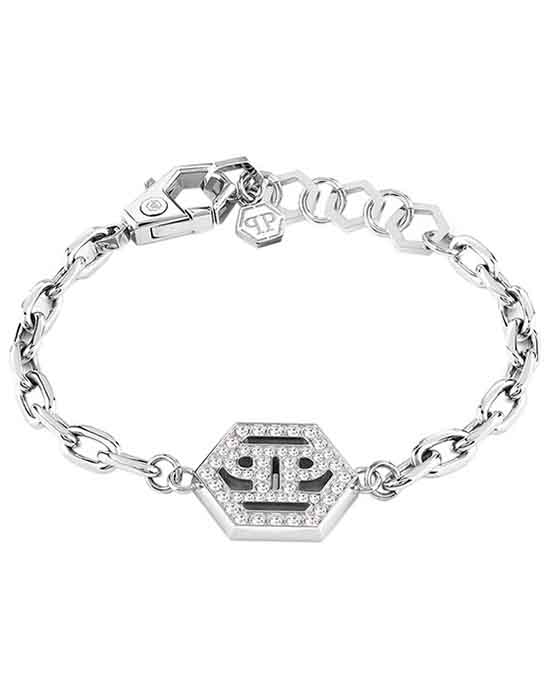 Стальной браслет Philipp Plein PJ2AA03BU с кристаллами