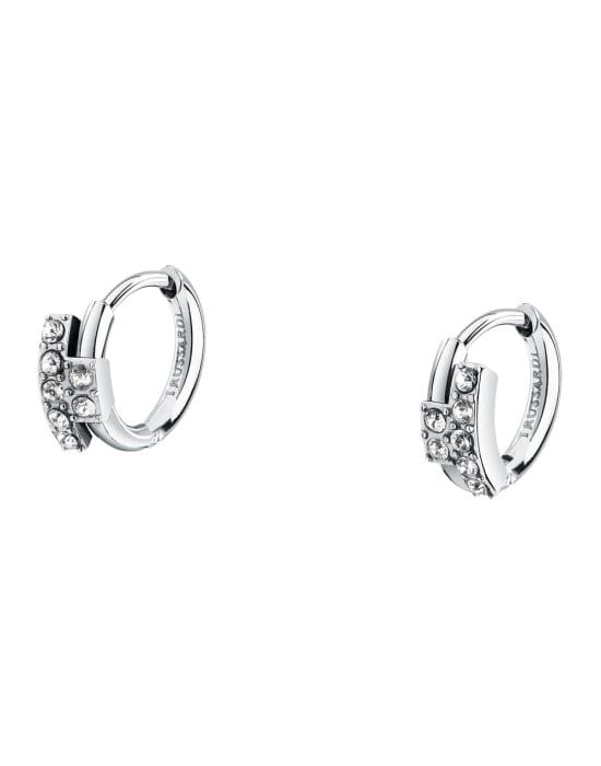 Стальные серьги Trussardi T-Logo TJAXC88 с кристаллами