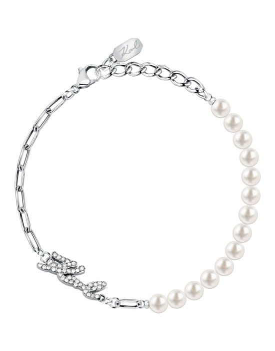 Стальной браслет Karl Lagerfeld Pearl KLAYR08 с жемчугом