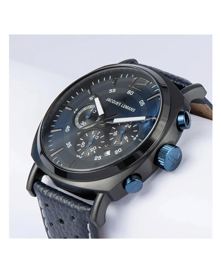 Часы Jacques Lemans Lugano 1-1645R — кварцевые, сталь металл