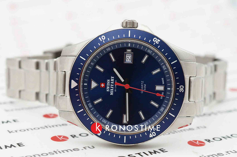 Часы Swiss Military by Chrono SM34082.02 — кварцевые, сталь металл