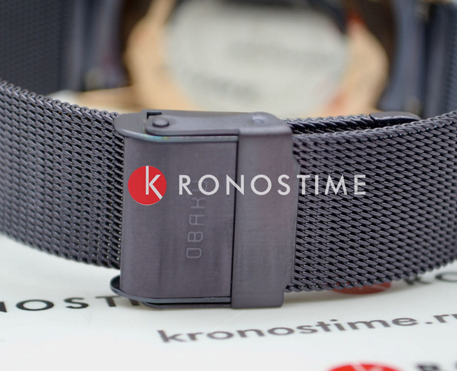 Часы Obaku Fin Walnut V217LXVNMN — женские, сталь с ip покрытием