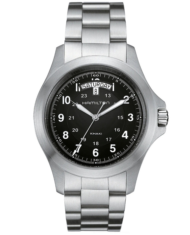 Часы Hamilton Khaki Field King Quartz H64451133 — мужские, черный