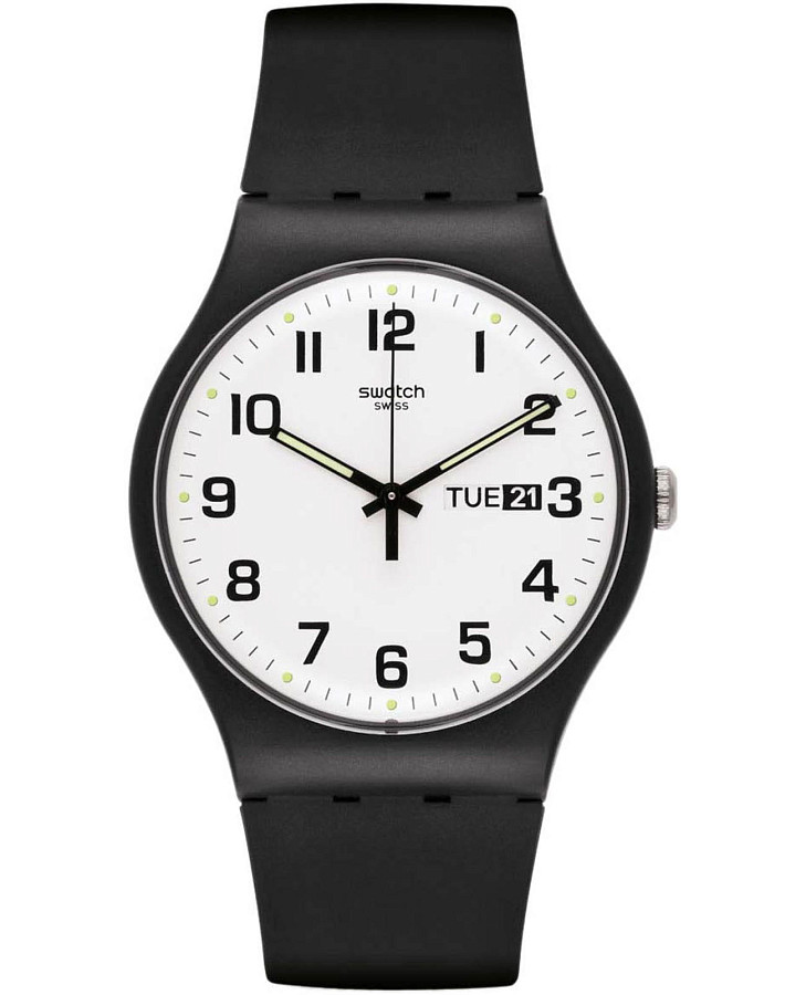 Часы Swatch New Gent SUOB705 — мужские, белый