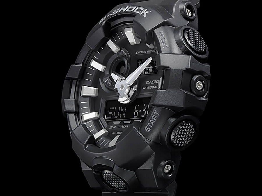 Часы Casio G-Shock GA-700-1BDR (GA-700-1B) — мужские, черный