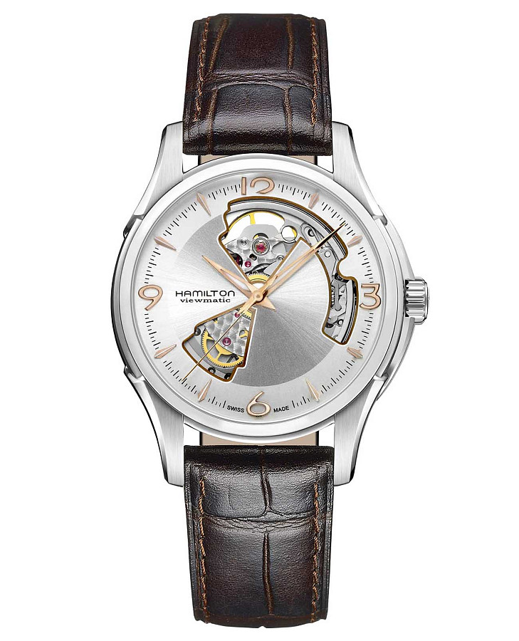 Часы Hamilton Jazzmaster Open Heart Auto H32565555 — мужские, серебристый