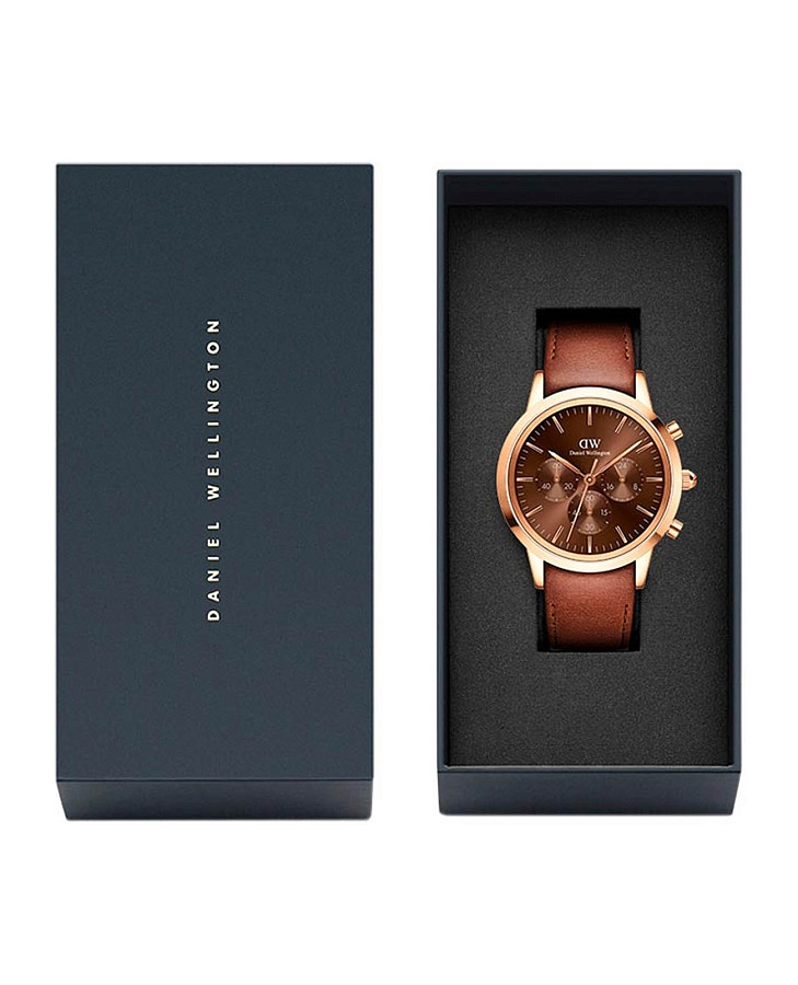 Часы Daniel Wellington Iconic Link Arctic DW00100640 — мужские, кожаный