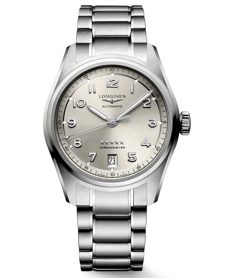 Часы Longines Spirit L3.410.4.63.6 — мужские, белый