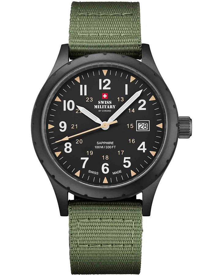 Часы Swiss Military by Chrono Classic Army SM34108.07 — мужские, черный