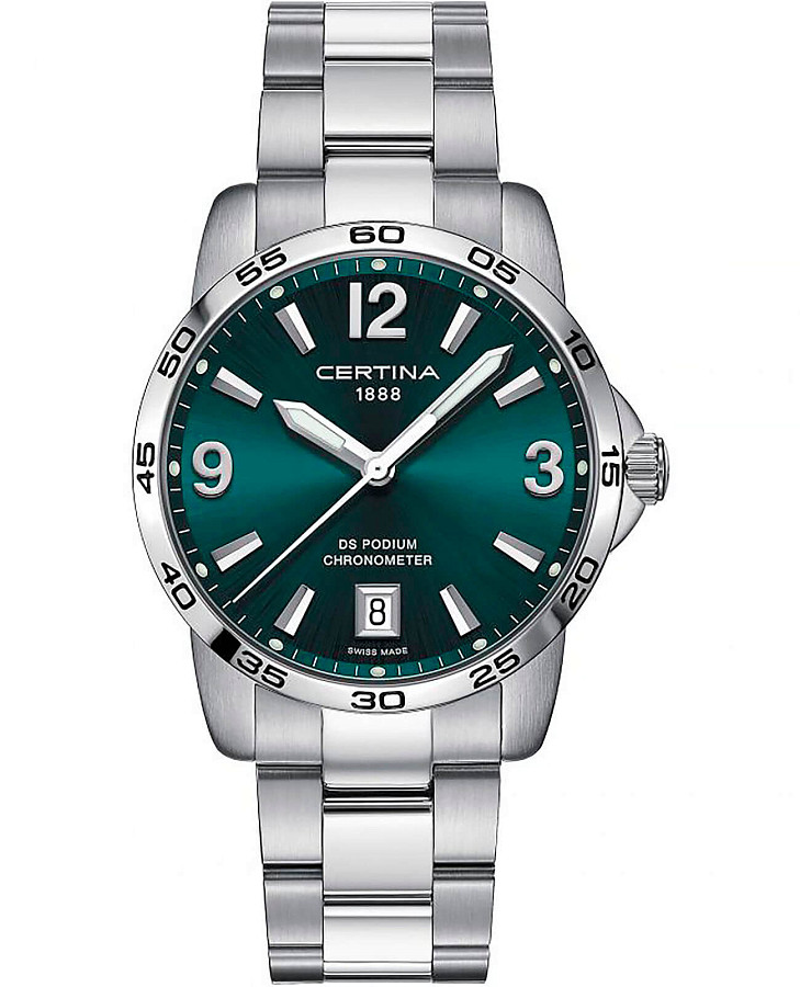 Часы Certina DS Podium 40mm C034.451.11.097.00 — мужские, зеленый