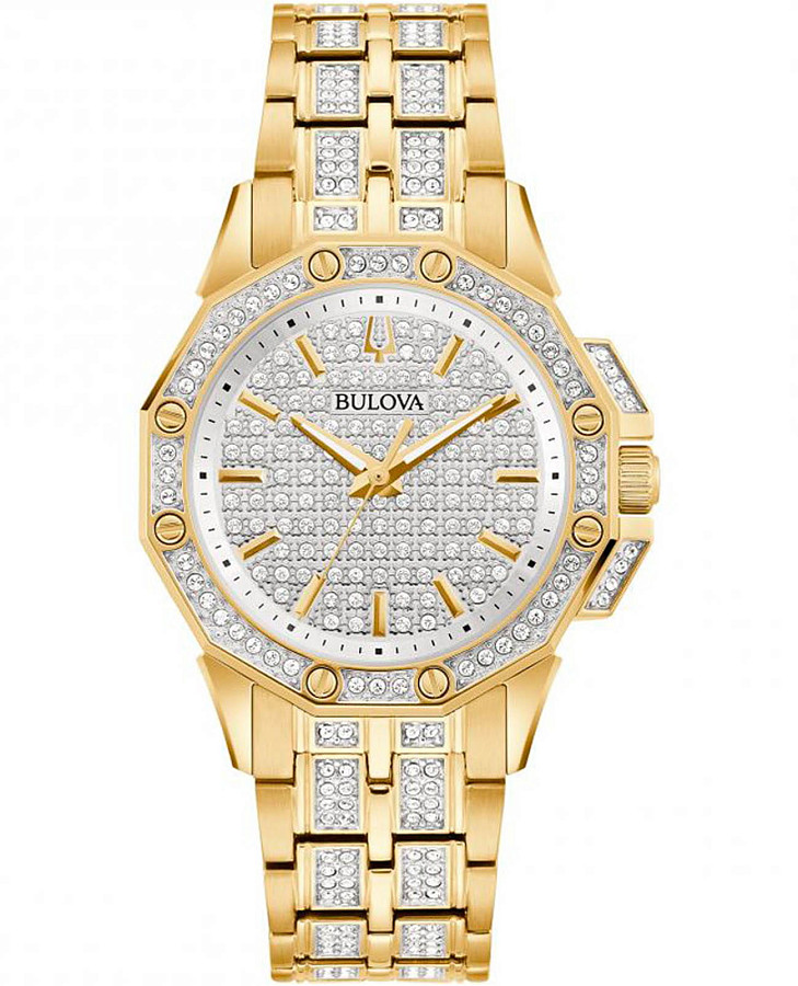 Часы Bulova Crystal Octava 98L302 — женские, серебристый