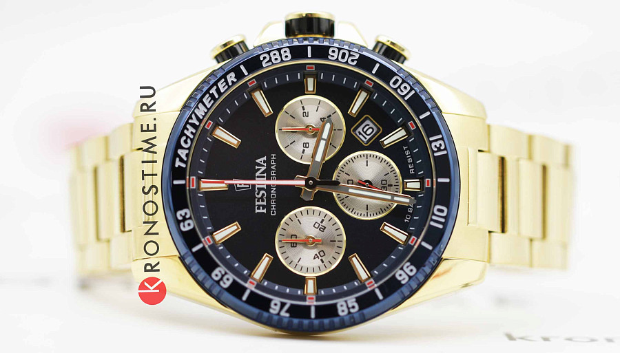 Часы Festina Timeless Chrono F20634/2 — сталь c pvd покрытием, мужские