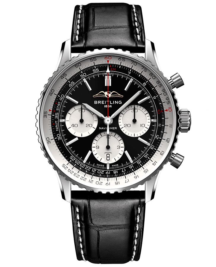 Часы Breitling Navitimer B01 Chronograph 43 AB0138211B1P1 — мужские, черный