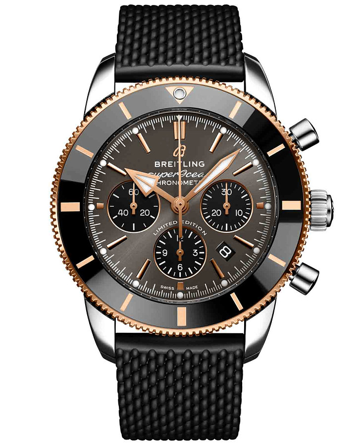 Часы Breitling Superocean Heritage B01 Chronograph 44 UB01621A1M1S1 — мужские, серый