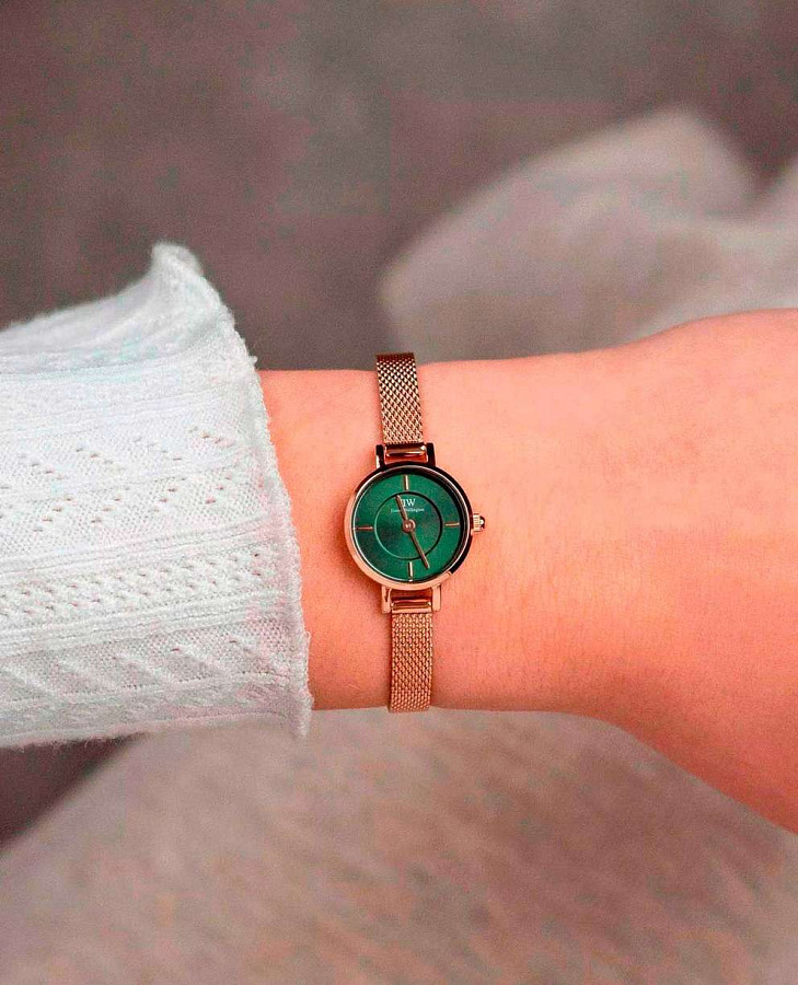 Часы Daniel Wellington Petite Mini Emerald Melrose DW00100742 — кварцевые, сталь металл