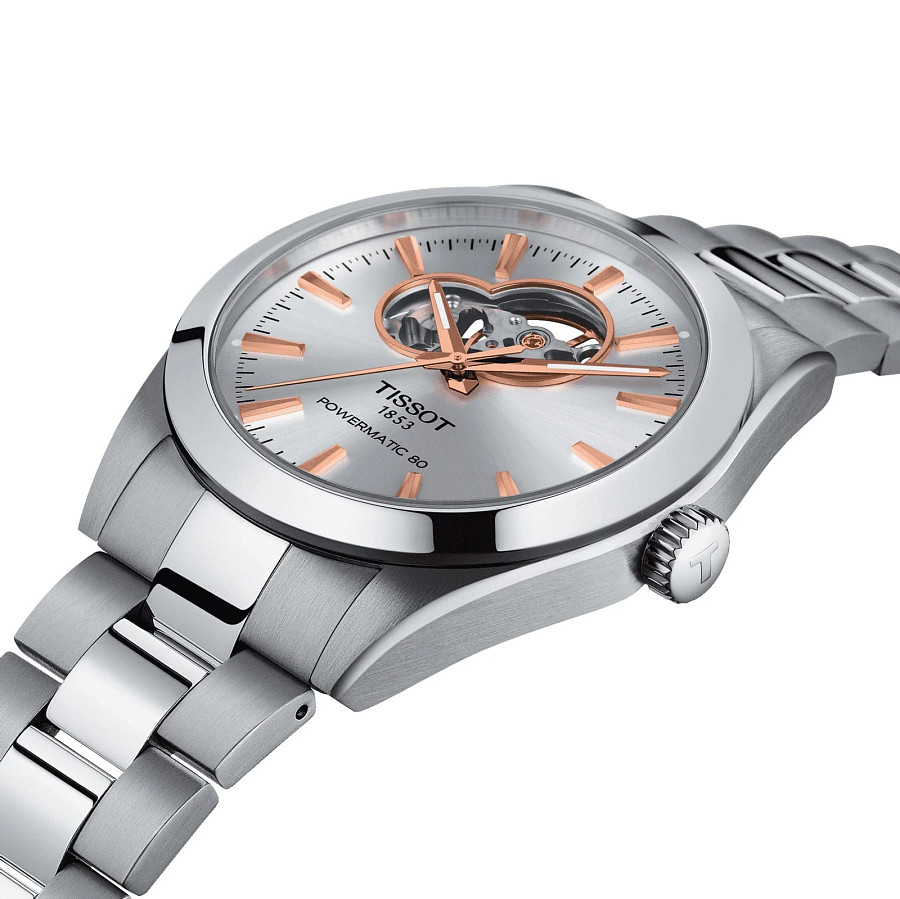 Часы Tissot Gentleman Powermatic 80 Silicium T127.407.11.031.01 — сталь металл, Швейцария