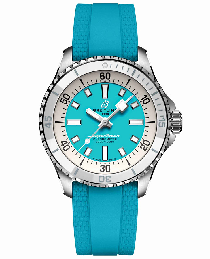Часы Breitling Superocean Automatic 36 A17377211C1S1 — мужские, голубой