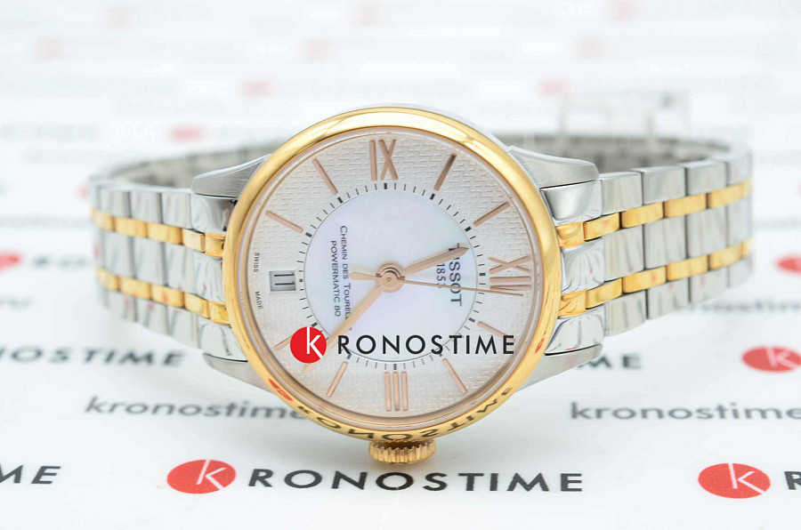 Часы Tissot Chemin des Tourelles Powermatic 80 T099.207.22.118.01 — женские, сталь c pvd покрытием