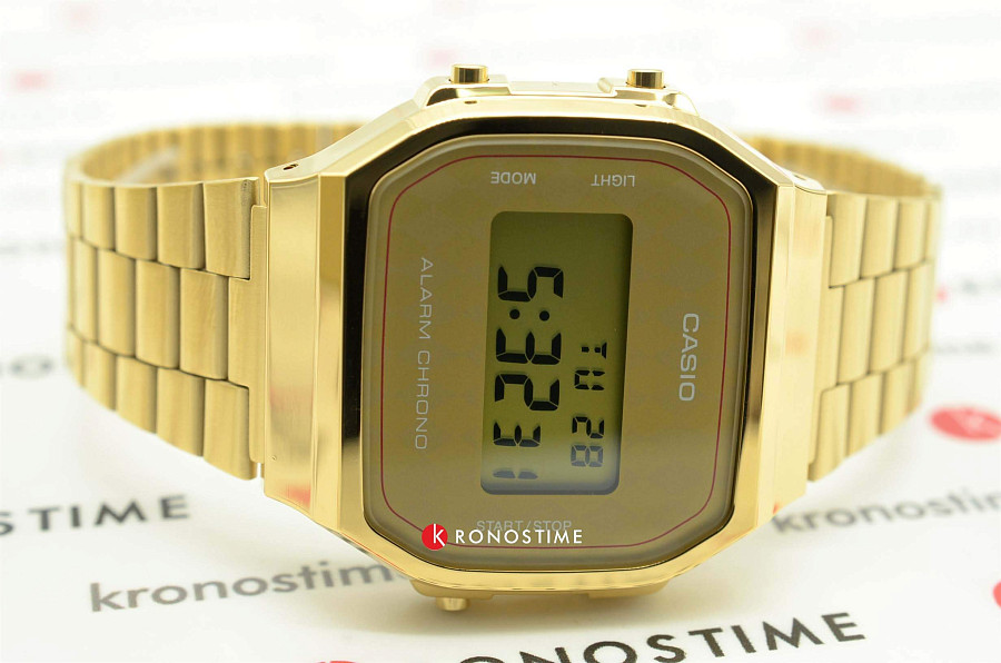 Часы Casio A-168WG-9BER — сталь с ip покрытием, мужские