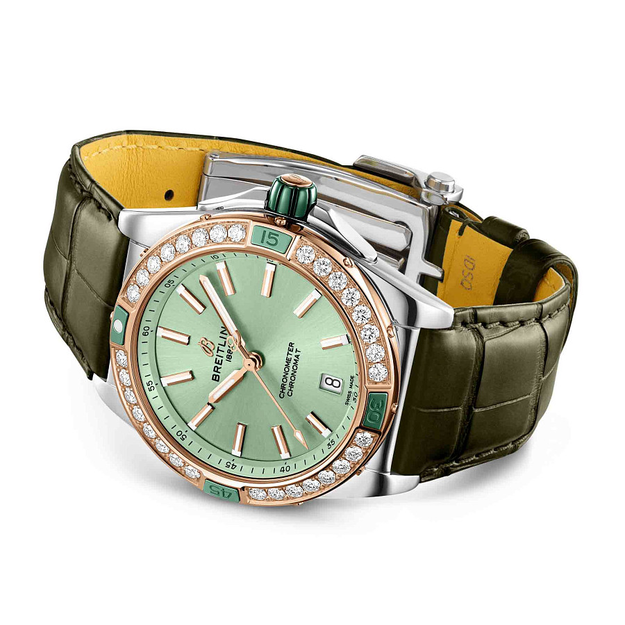 Часы Breitling Super Chronomat Automatic 38 U17356531L1P1 — кожаный, женские