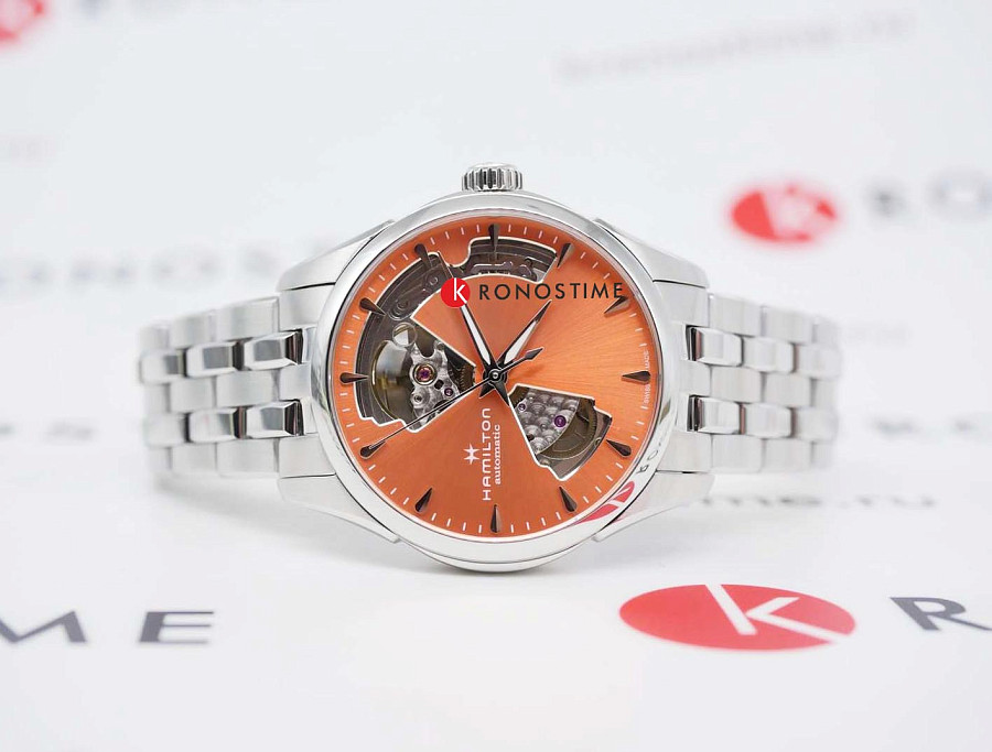 Часы Hamilton Jazzmaster Open Heart Lady Auto H32215100 — механические, сталь металл