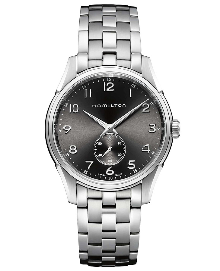 Часы Hamilton Jazzmaster Thinline Small Second Quartz H38411183 — мужские, серый
