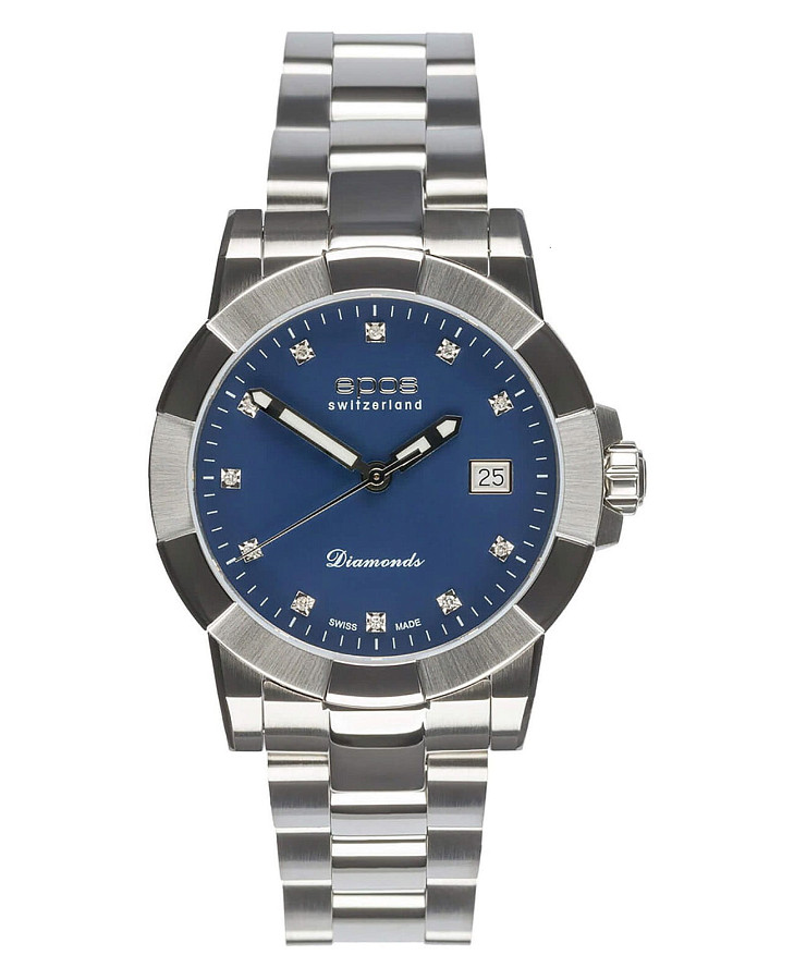 Часы Epos Quartz Diamonds 8001.700.20.86.30 — женские, синий