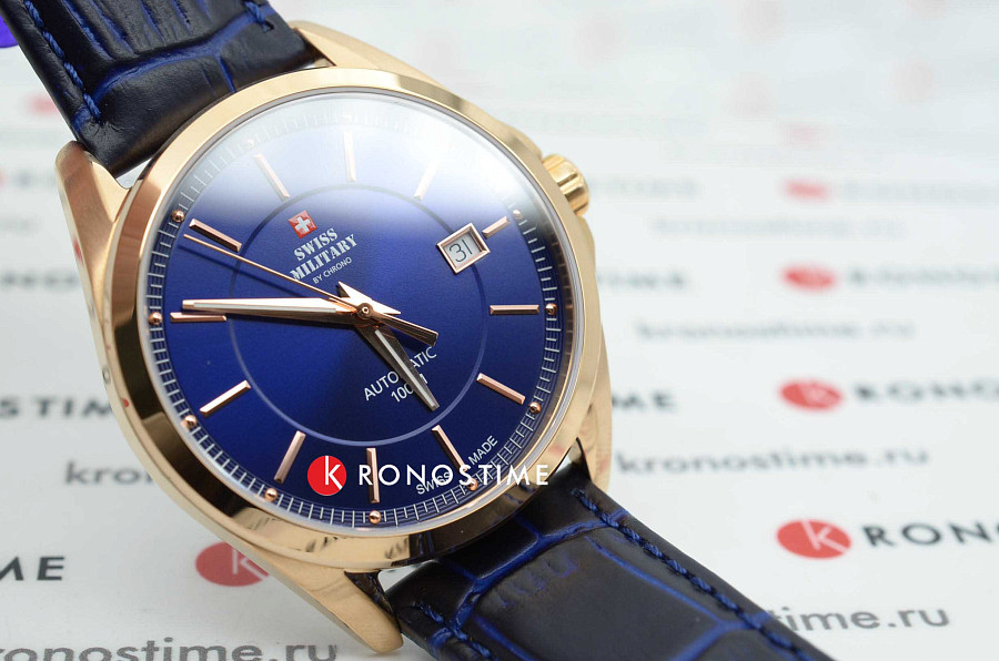 Часы Swiss Military by Chrono Automatic Collection SMA34085.19 — мужские, кожаный