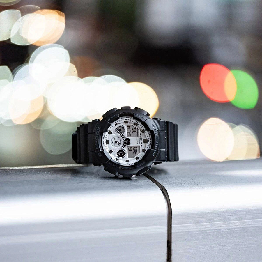 Часы Casio G-Shock GA-100WD-1A — пластик, мужские