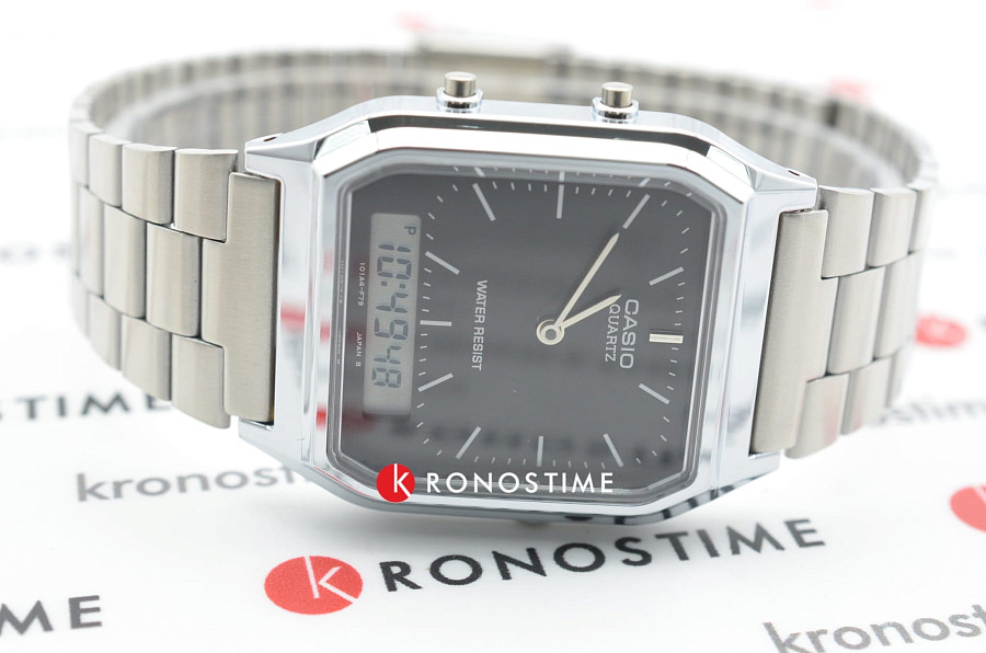 Часы Casio Vintage AQ-230A-1DER — нержавеющая сталь, мужские