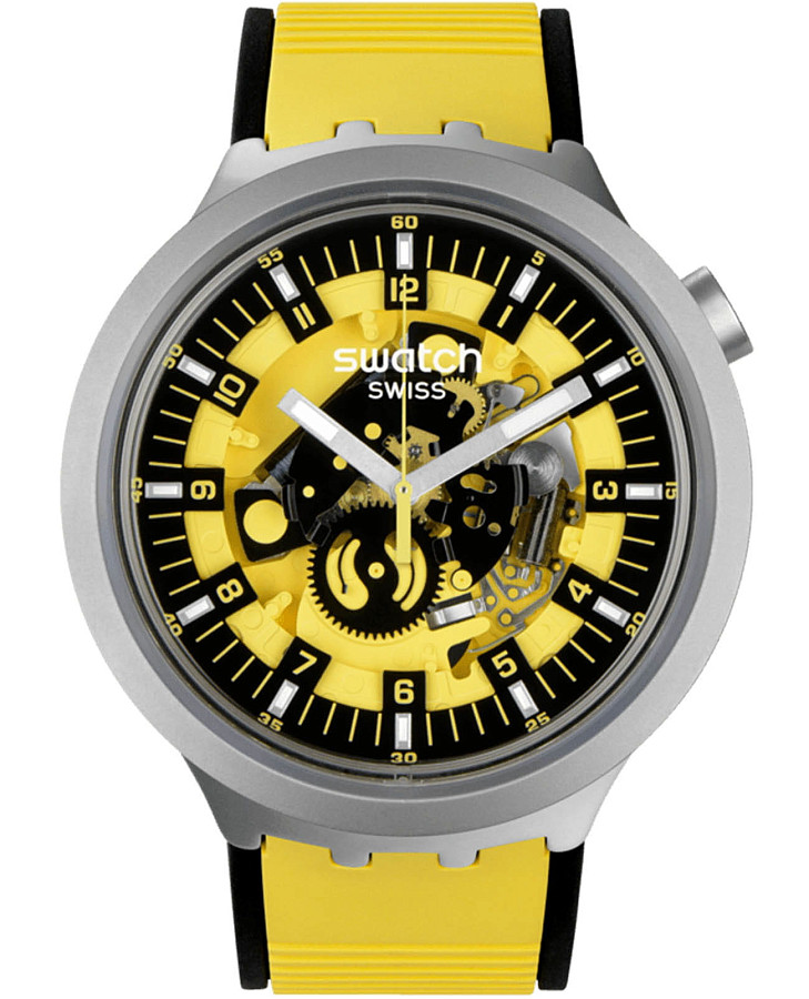 Часы Swatch Big Bold Irony Lacquered SB07S109 — мужские, желтый