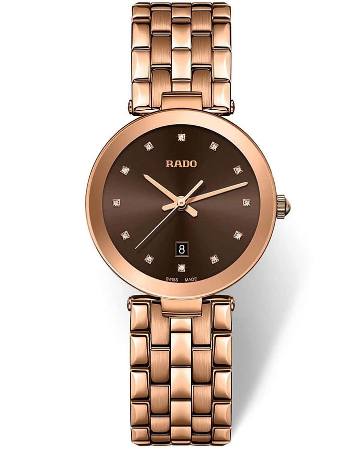 Часы Rado Florence Diamonds R48893743 — мужские, коричневый