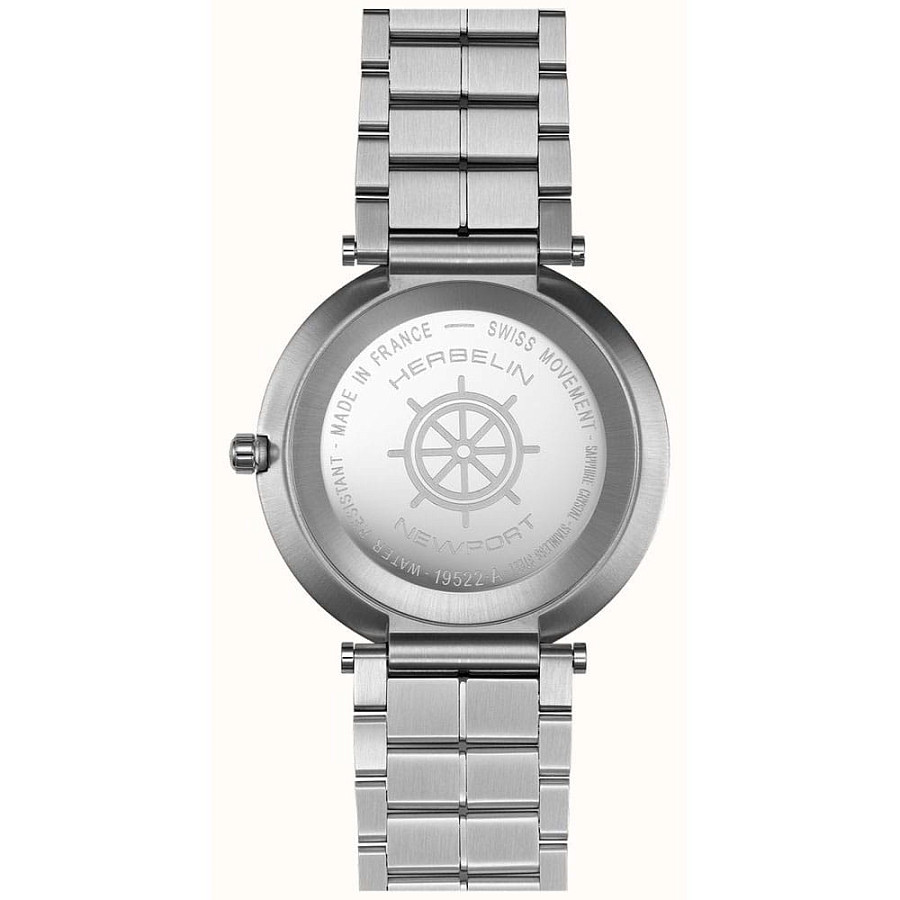 Часы Herbelin Newport Slim 19522B125 — сталь металл, Франция