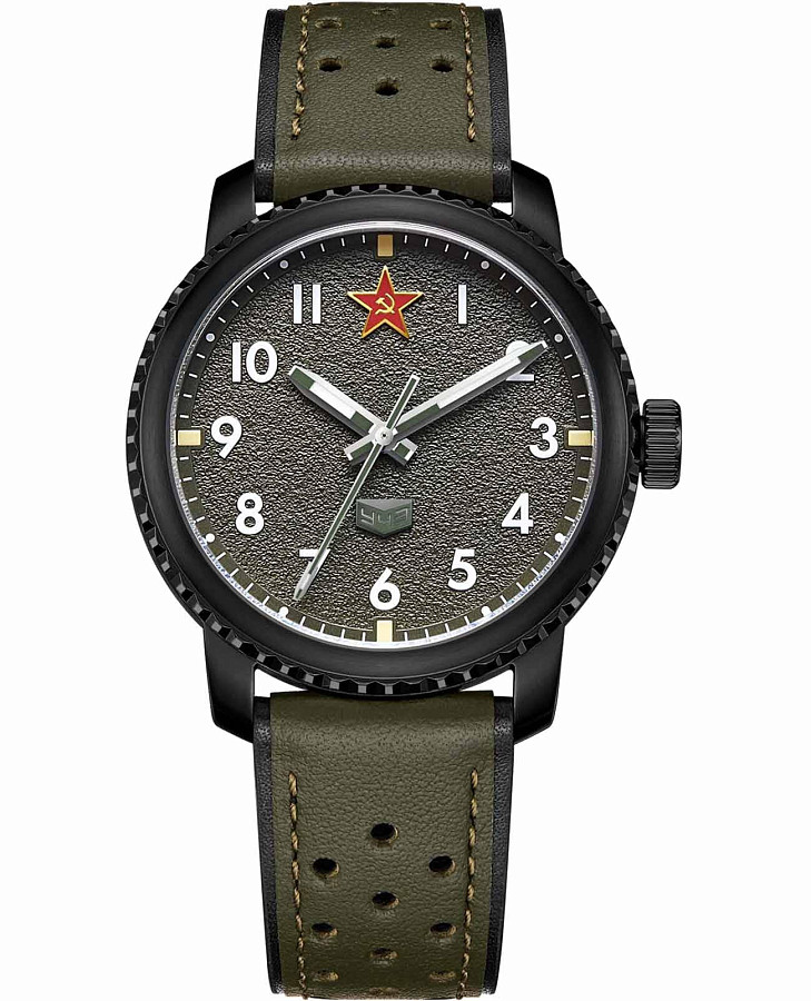 Часы УЧЗ Наследие БМ-13 Катюша 1945L-1 — мужские, зеленый