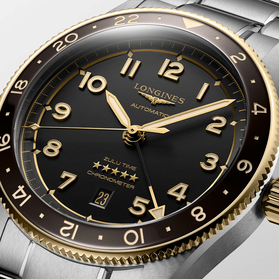 Часы Longines Spirit L3.812.5.53.6 — механические, золото сталь металл