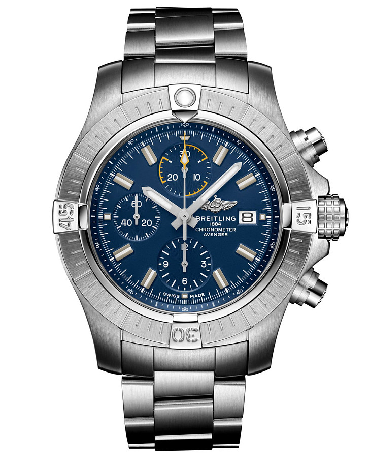Часы Breitling Avenger Chronograph 45 A13317101C1A1 — мужские, синий