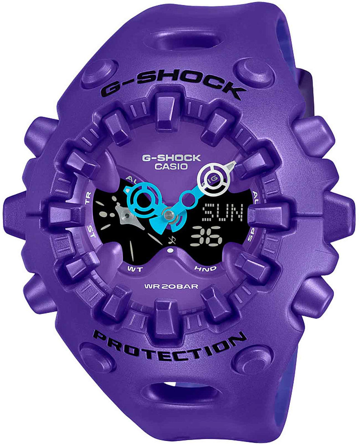 Часы Casio G-Shock GA-V01-2A — мужские, фиолетовый