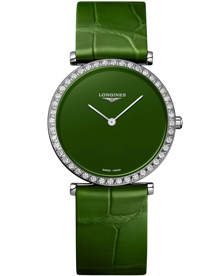 Часы Longines La Grande Classique L4.523.0.60.2 — женские, зеленый
