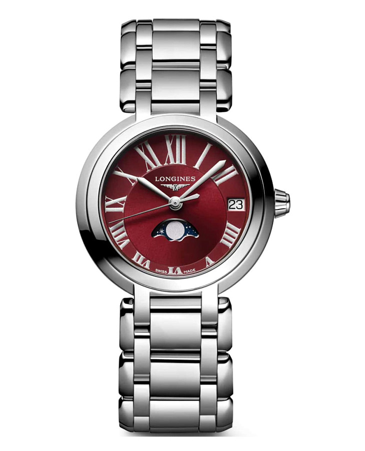 Часы Longines PrimaLuna L8.115.4.92.6 — женские, красный