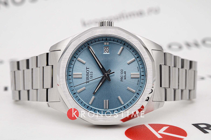 Часы Tissot PRC 100 Solar Quartz 34mm T151.822.11.351.00 — кварцевые, металл сталь