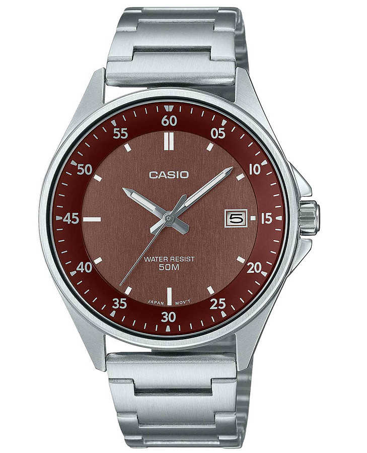 Часы Casio Collection MTP-E705D-5E — мужские, коричневый