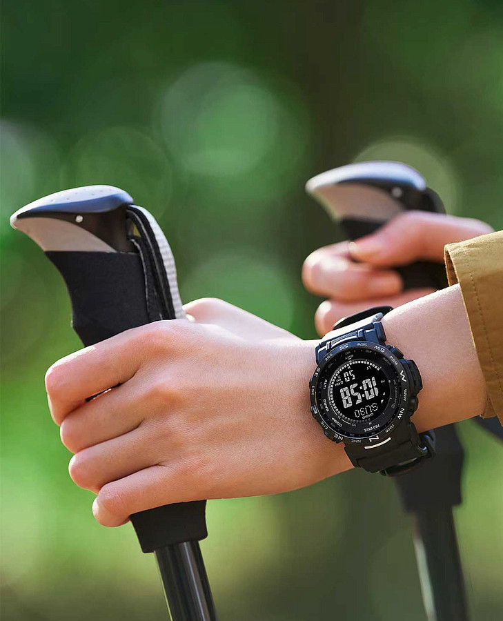 Часы Casio Pro Trek PRW-35Y-1BDR (PRW-35Y-1BER) — кварцевые, пластик сталь металл