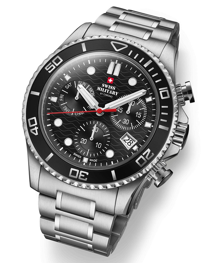 Часы Swiss Military by Chrono XL Chronograph SM34101.01 — сталь металл, Швейцария
