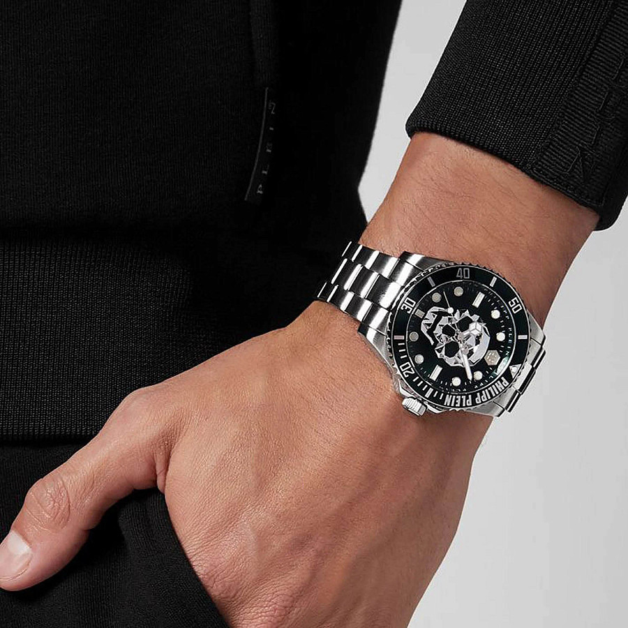 Часы Philipp Plein The Skull PWOAA0622 — кварцевые, металл сталь