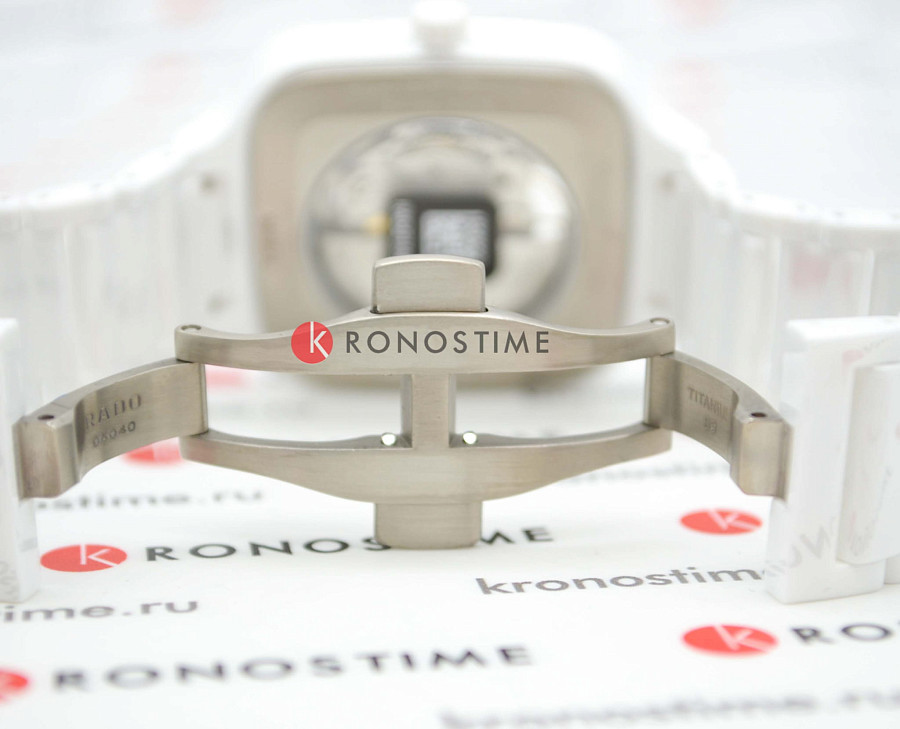 Часы Rado True Square Automatic Open Heart R27073012 — белый, керамика