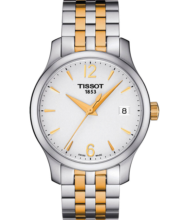 Часы Tissot Tradition Lady T063.210.22.037.00 — женские, белый