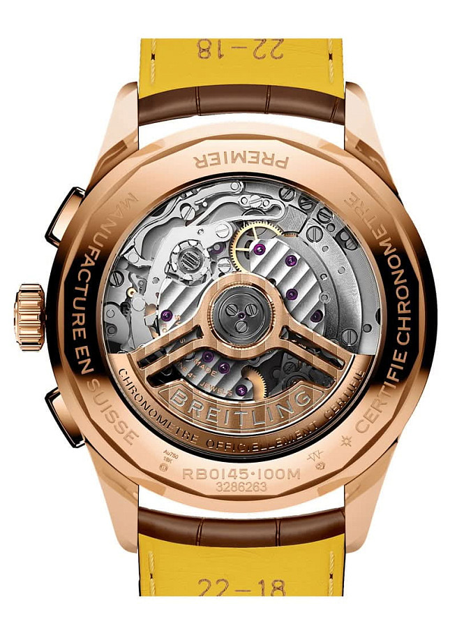 Часы Breitling Premier B01 Chronograph 42 RB0145371G1P2 — золото, Швейцария