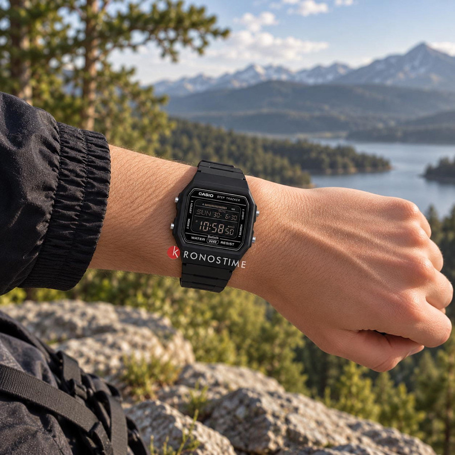 Часы Casio F-B100W-1B — пластик, мужские