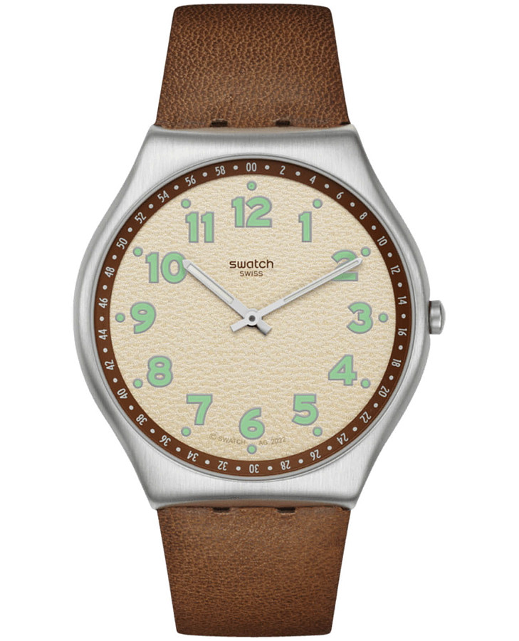 Часы Swatch Skin Irony 42 SS07S135 — женские, бежевый