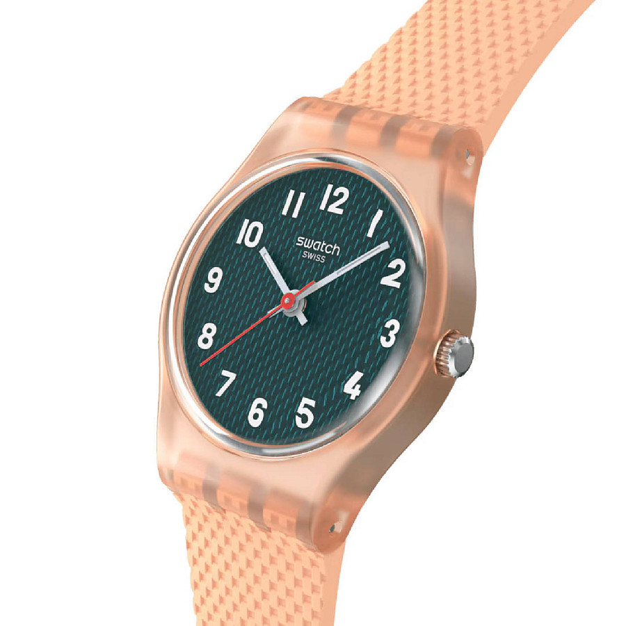 Часы Swatch Peachy Weave LO117 — зеленый, пластик